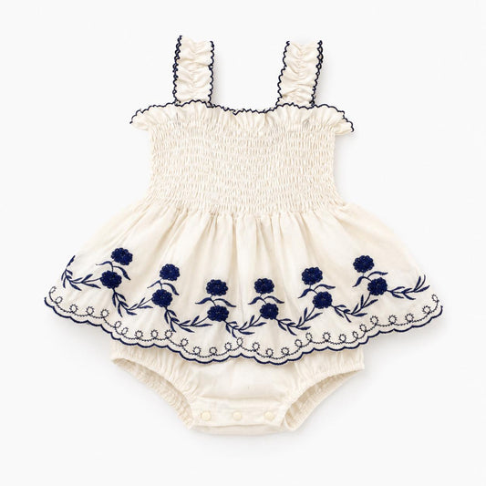 Embroidered Summer Baby Romper