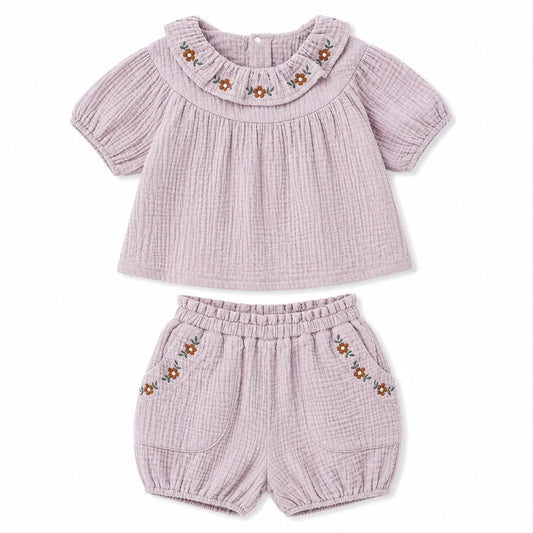 Baby Floral Collar Romper