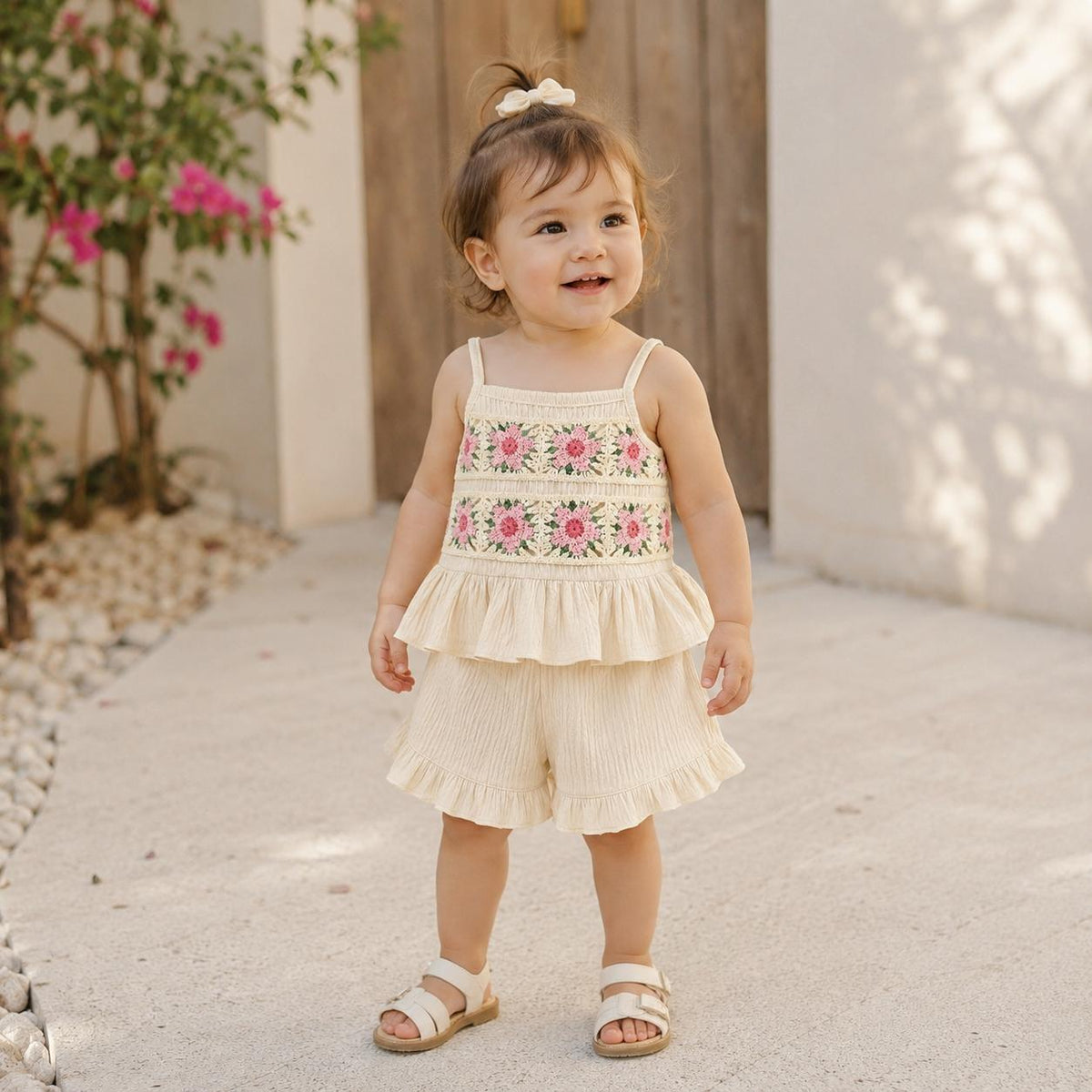 Crochet Top and Shorts Set