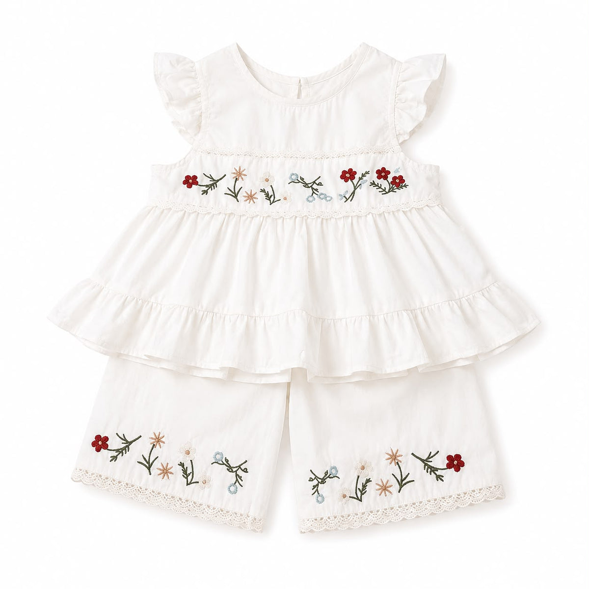 Lace Trim Toddler Set