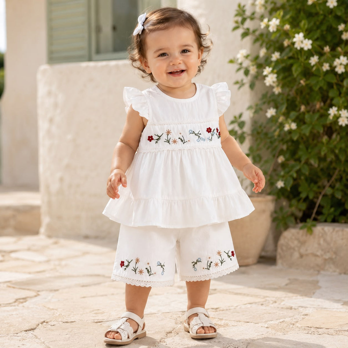 Lace Trim Toddler Set