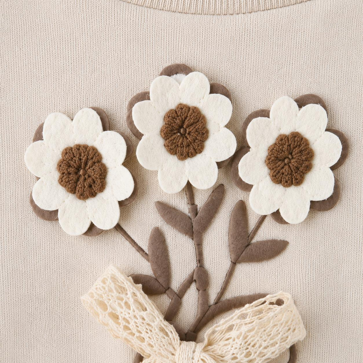 Brown Knit Two Piece Set