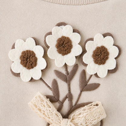 Brown Knit Two Piece Set