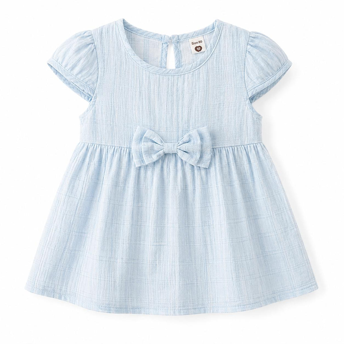 Textured Short Sleeve Dress