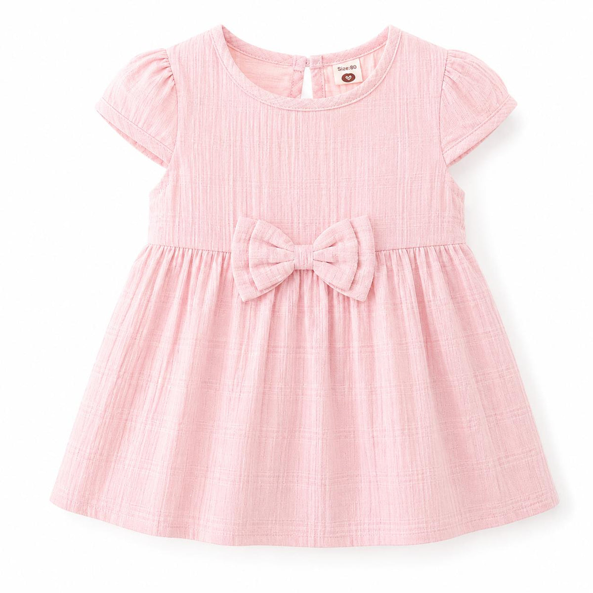 Textured Short Sleeve Dress