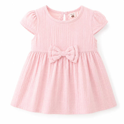 Textured Short Sleeve Dress