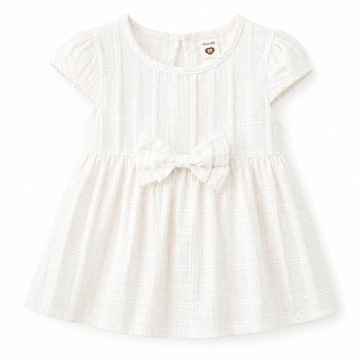 Textured Short Sleeve Dress
