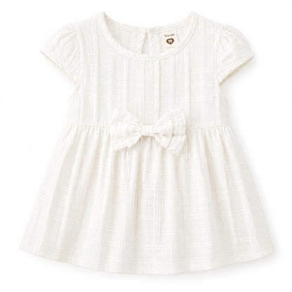 Textured Short Sleeve Dress