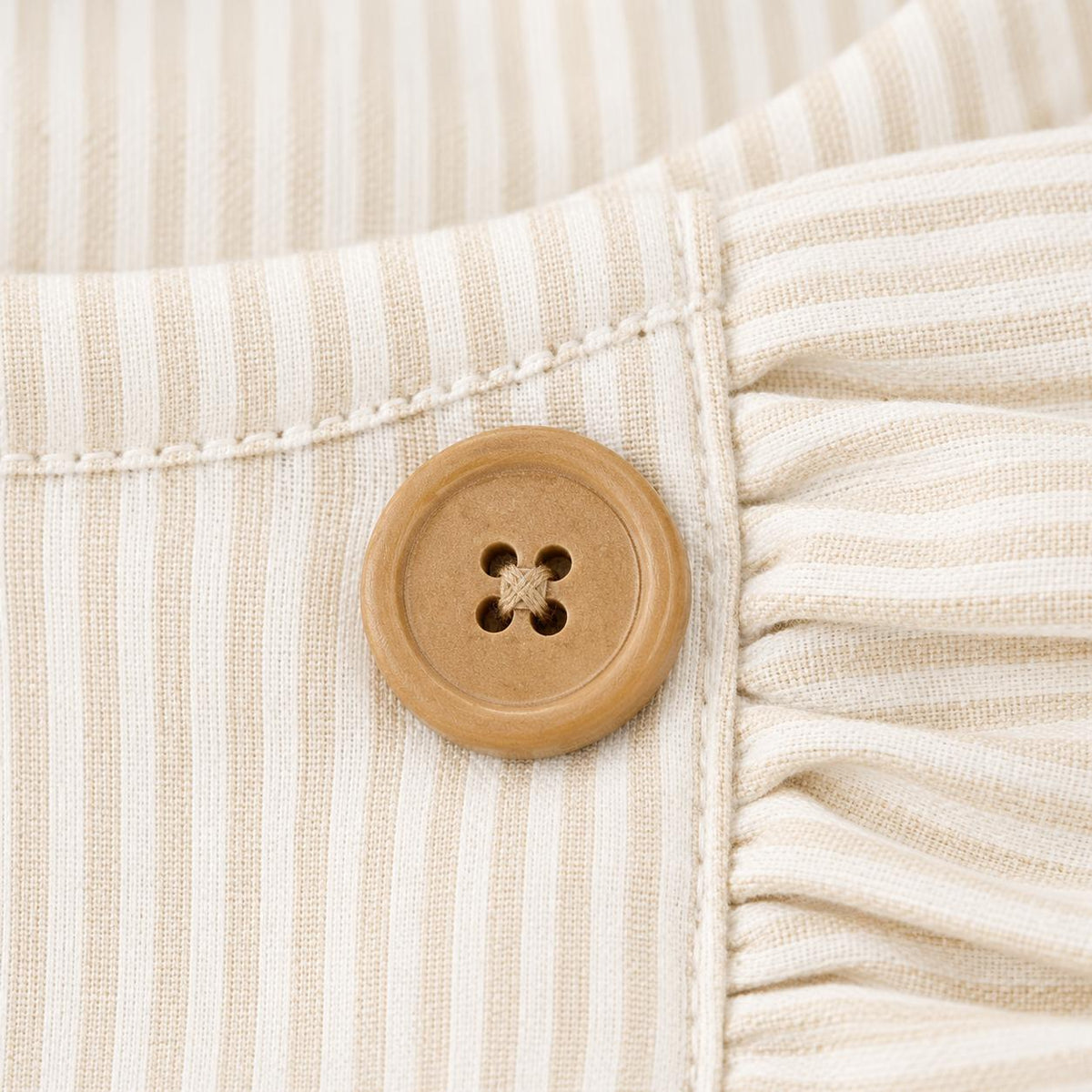 Neutral Stripe Baby Dress