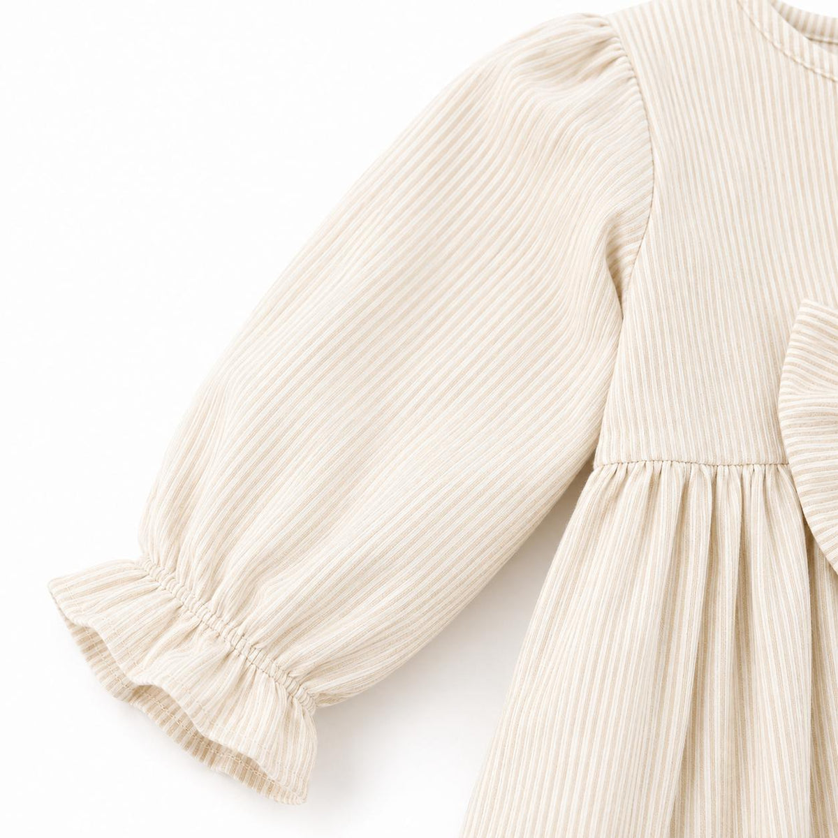 Neutral Stripe Baby Dress