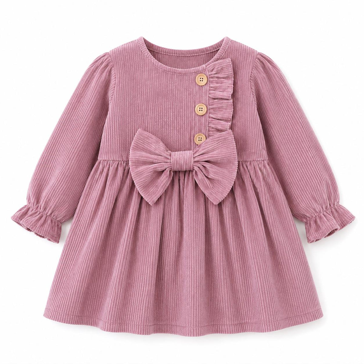 Neutral Stripe Baby Dress