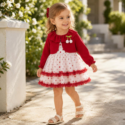Polka Dot Layered Dress