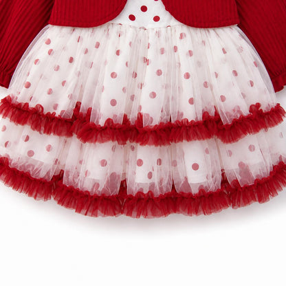 Polka Dot Layered Dress