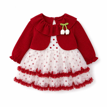 Polka Dot Layered Dress