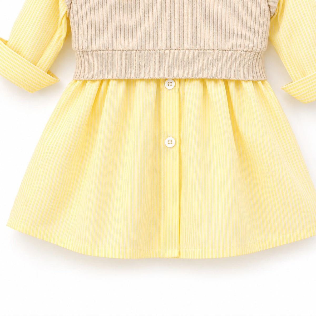 Knitted Vest Shirt Dress