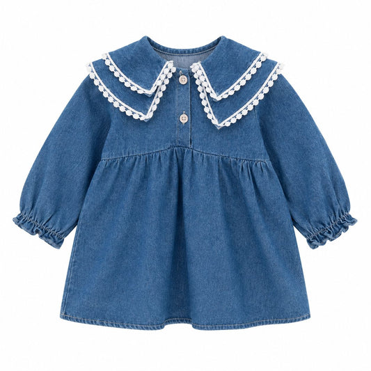 Long Sleeve Denim Baby Dress