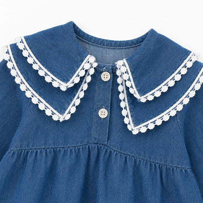 Long Sleeve Denim Baby Dress