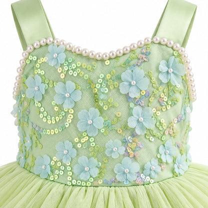 Floral Bodice Occasion Dress
