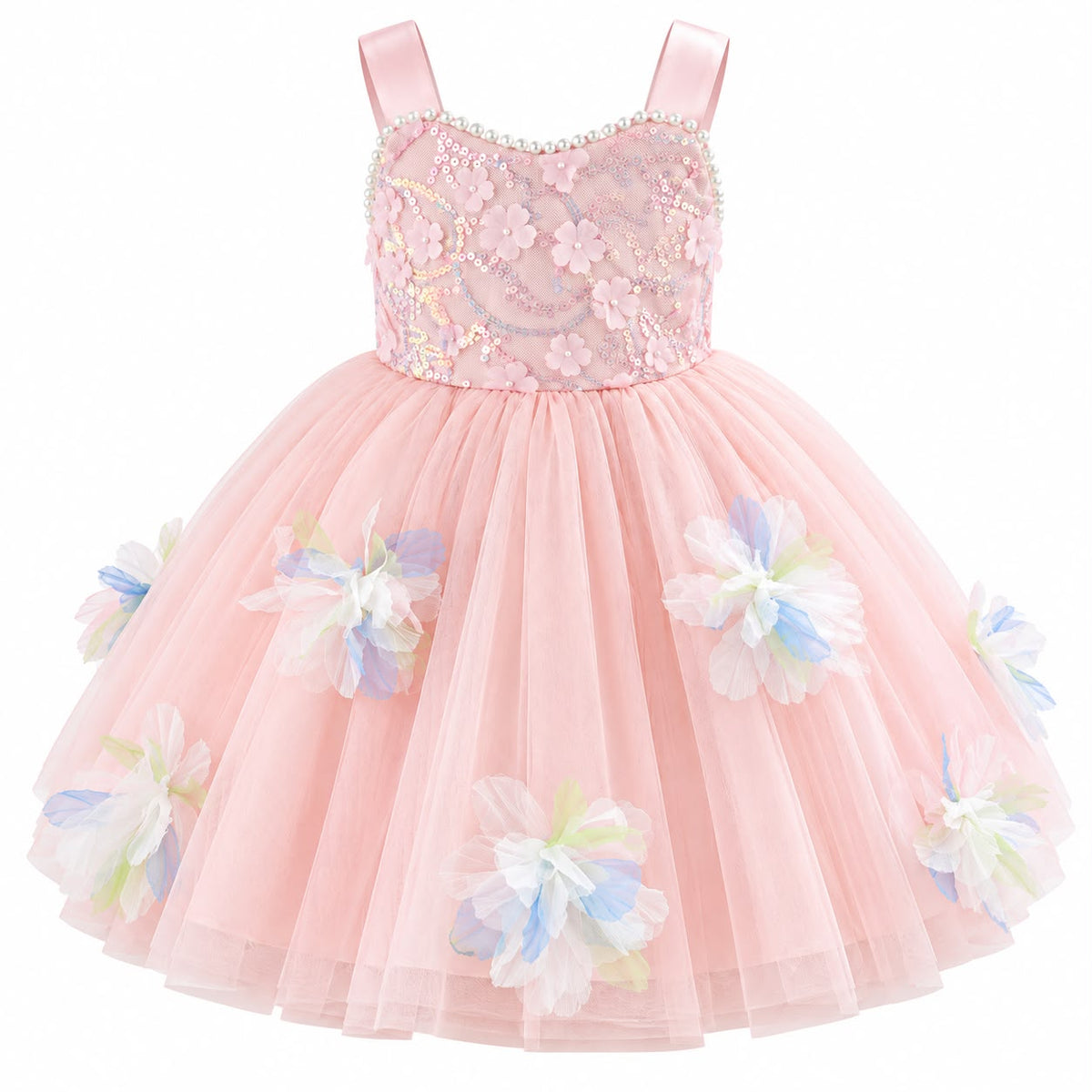 Floral Bodice Occasion Dress