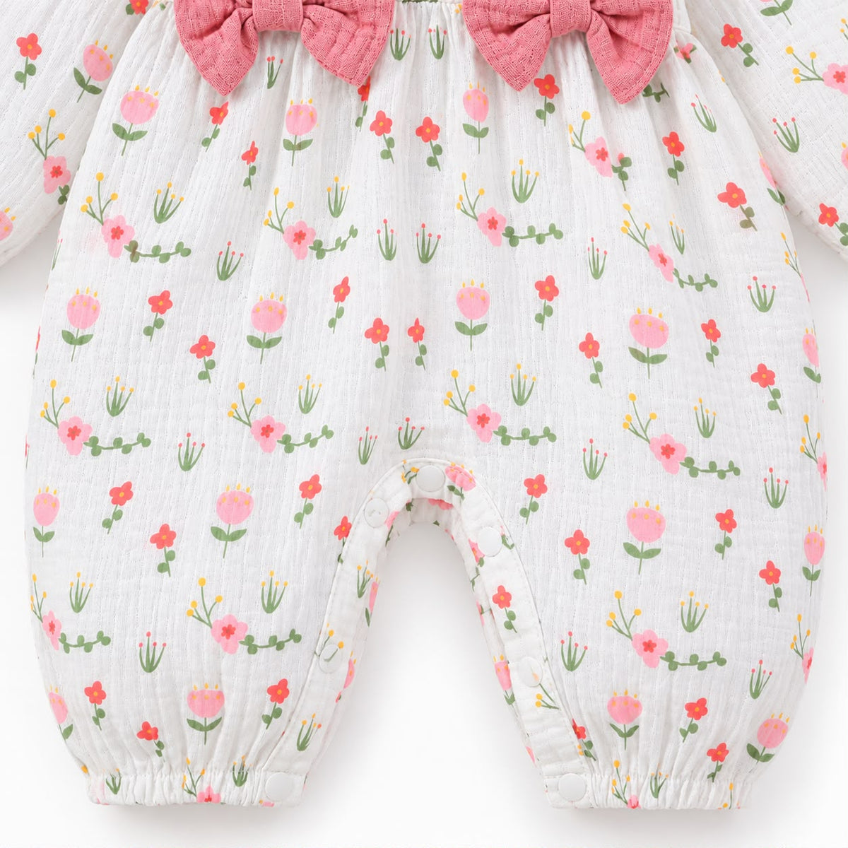 Bow Detail Baby Romper