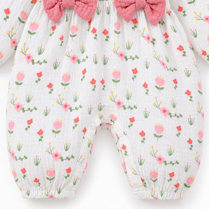 Bow Detail Baby Romper