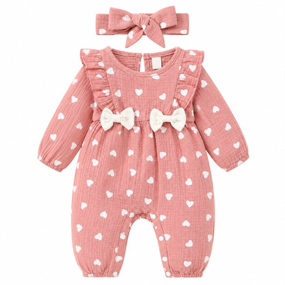 Bow Detail Baby Romper