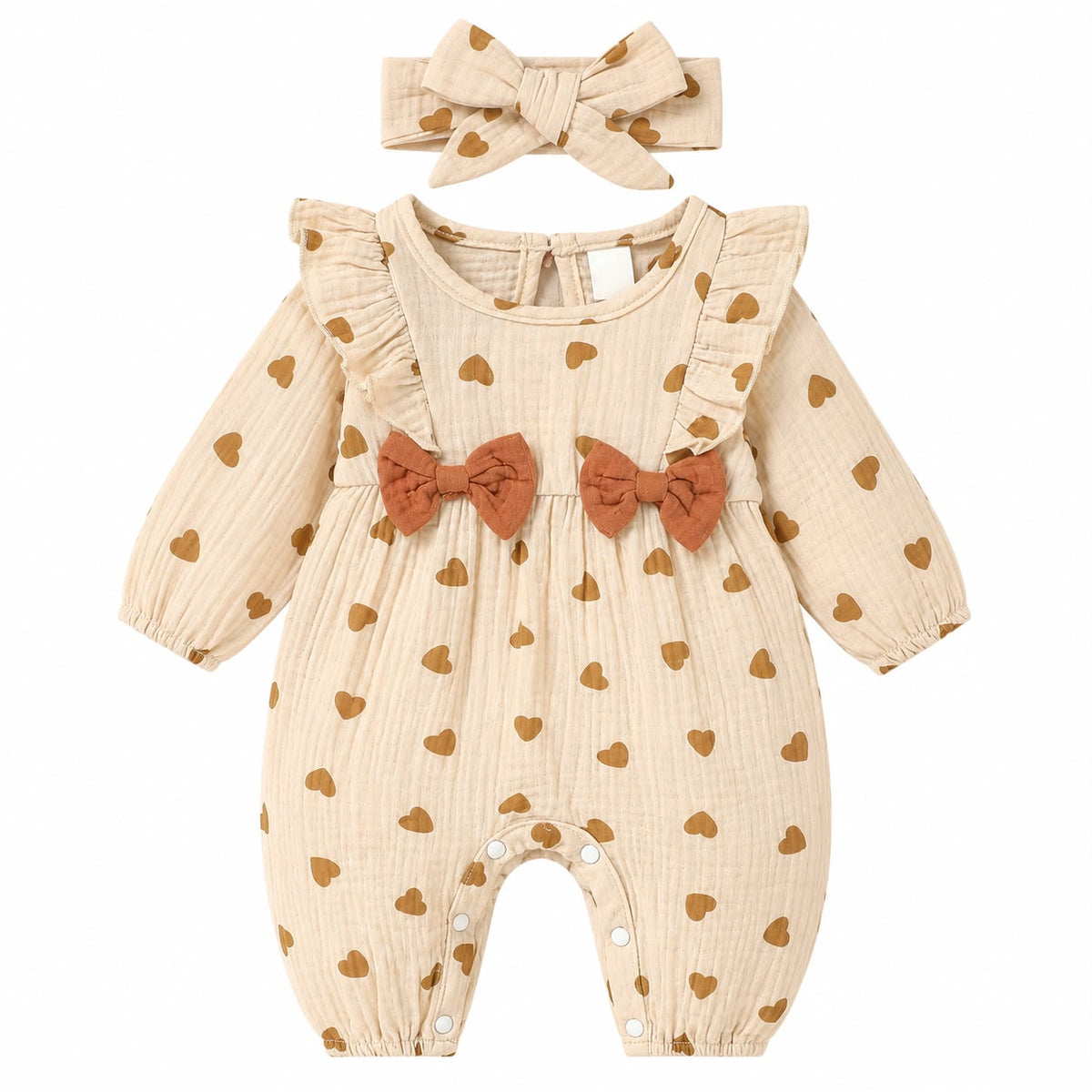 Bow Detail Baby Romper