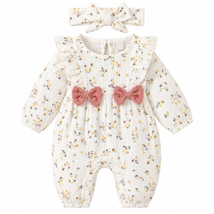 Bow Detail Baby Romper