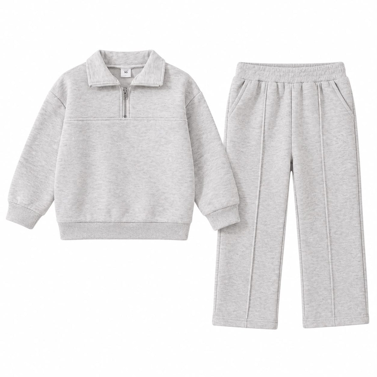Half Zip Sweatshirt and Pants Set
