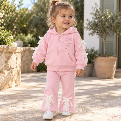 Ruffle Trim Tracksuit Set