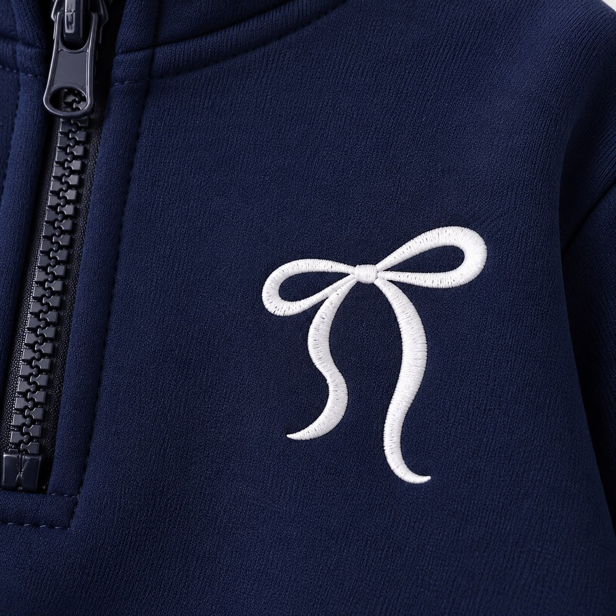 Half Zip Sweatshirt and Pants Set