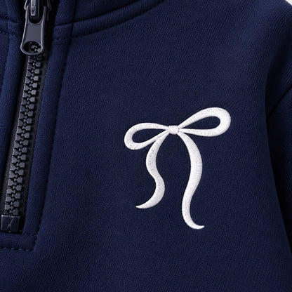 Half Zip Sweatshirt and Pants Set
