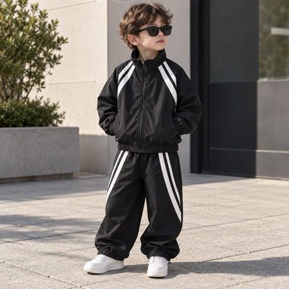 Layered Sweatshirt and Pants Set