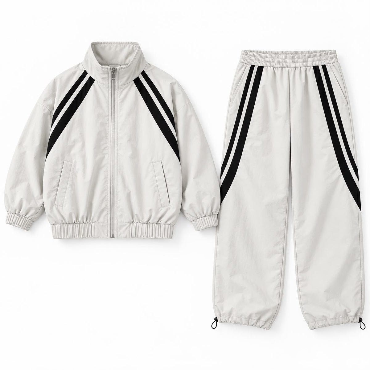 Layered Sweatshirt and Pants Set