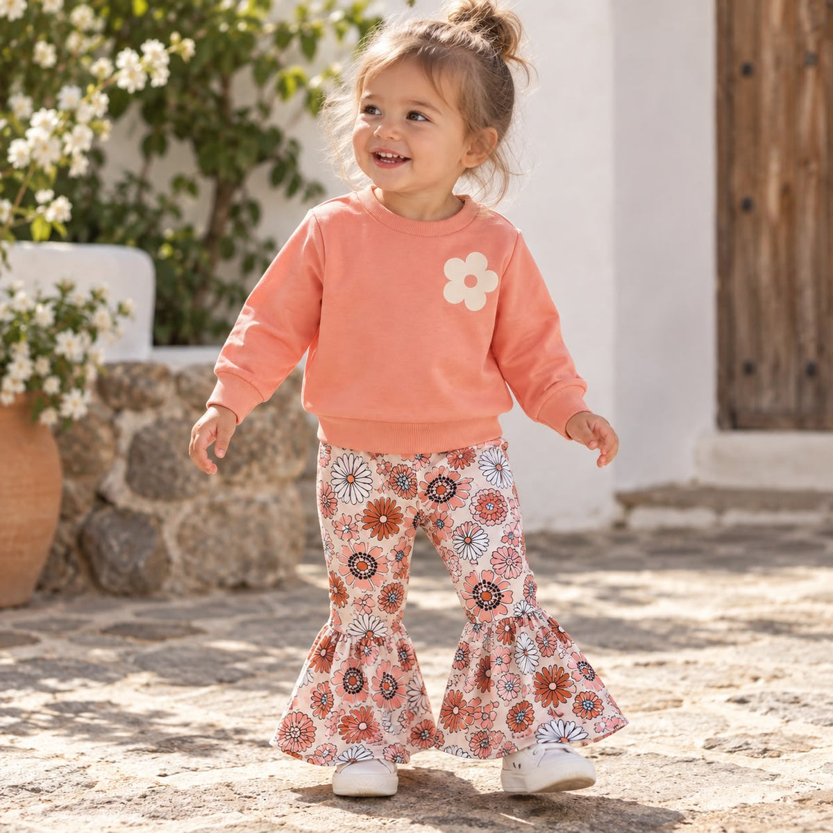Floral Bell Bottom Set