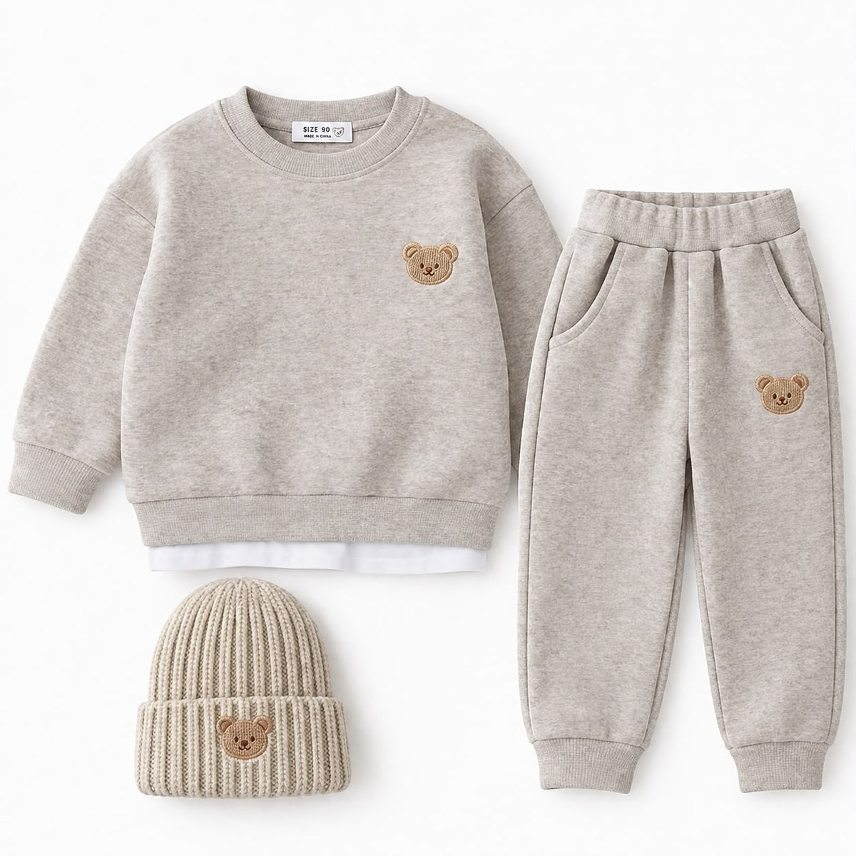 Sweatshirt and Pants Bear Set