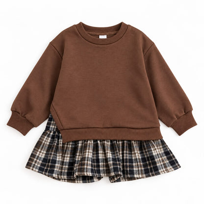 Sweatshirt and Pleated Skirt Set