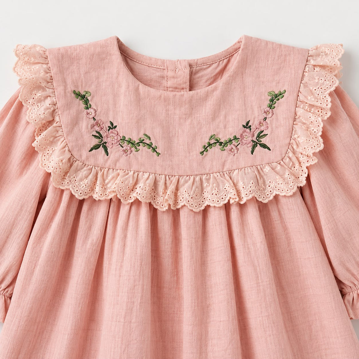 Floral Embroidered Toddler Dress