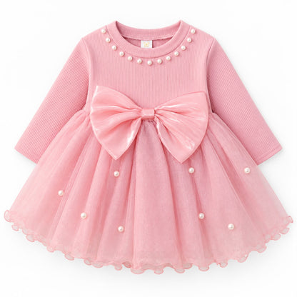 Pearl Detail Tulle Dress