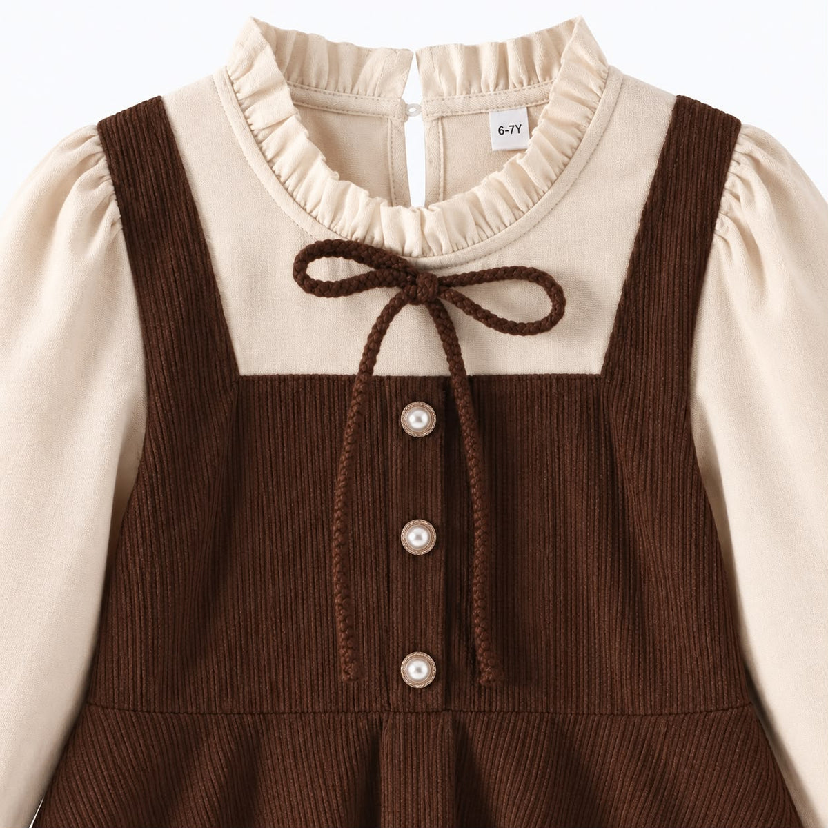 Long Sleeve Corduroy Toddler Dress