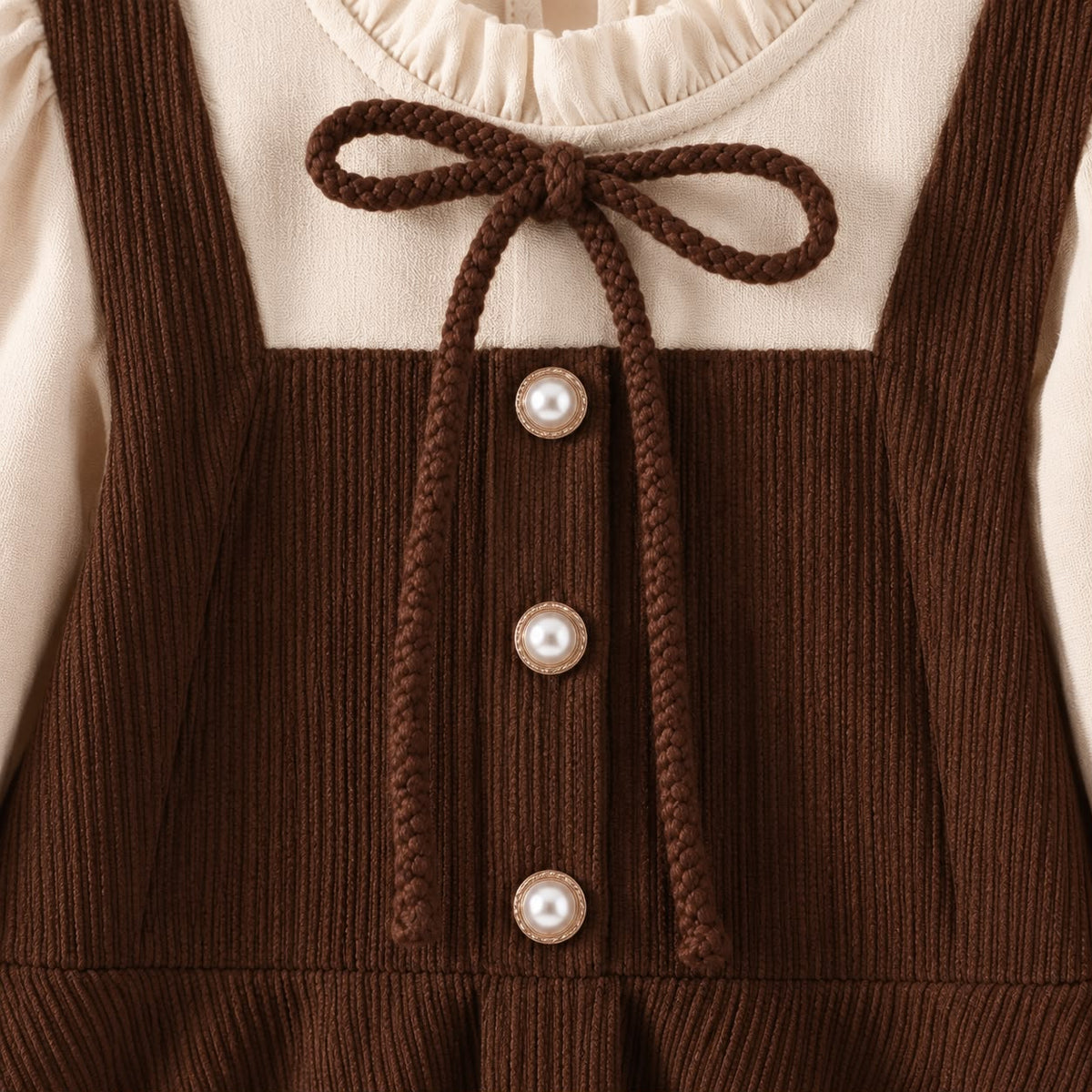 Long Sleeve Corduroy Toddler Dress