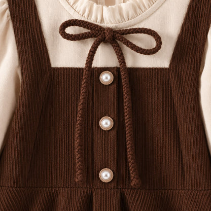 Long Sleeve Corduroy Toddler Dress