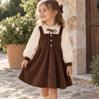 Long Sleeve Corduroy Toddler Dress