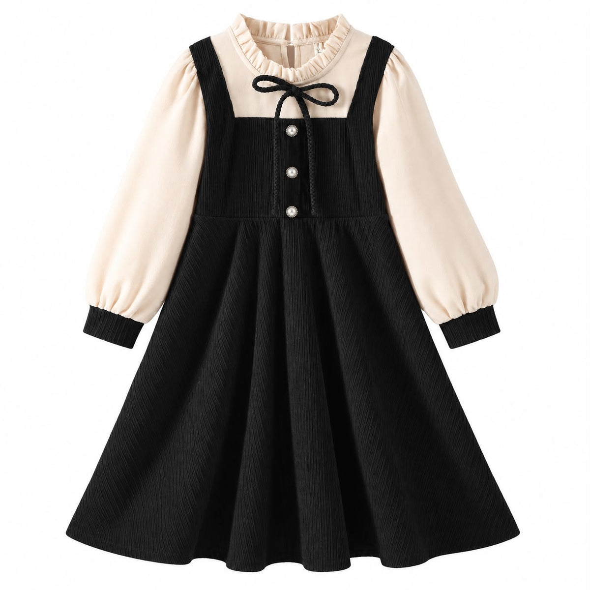 Long Sleeve Corduroy Toddler Dress