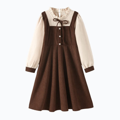 Long Sleeve Corduroy Toddler Dress