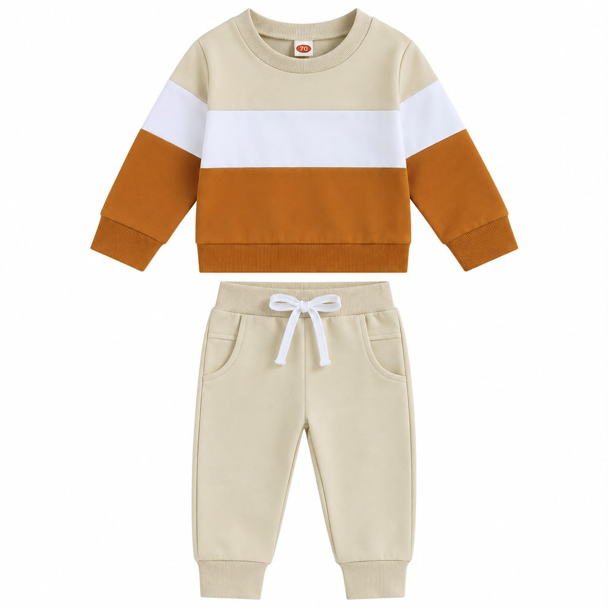 Colorblock Sweatshirt and Joggers Set