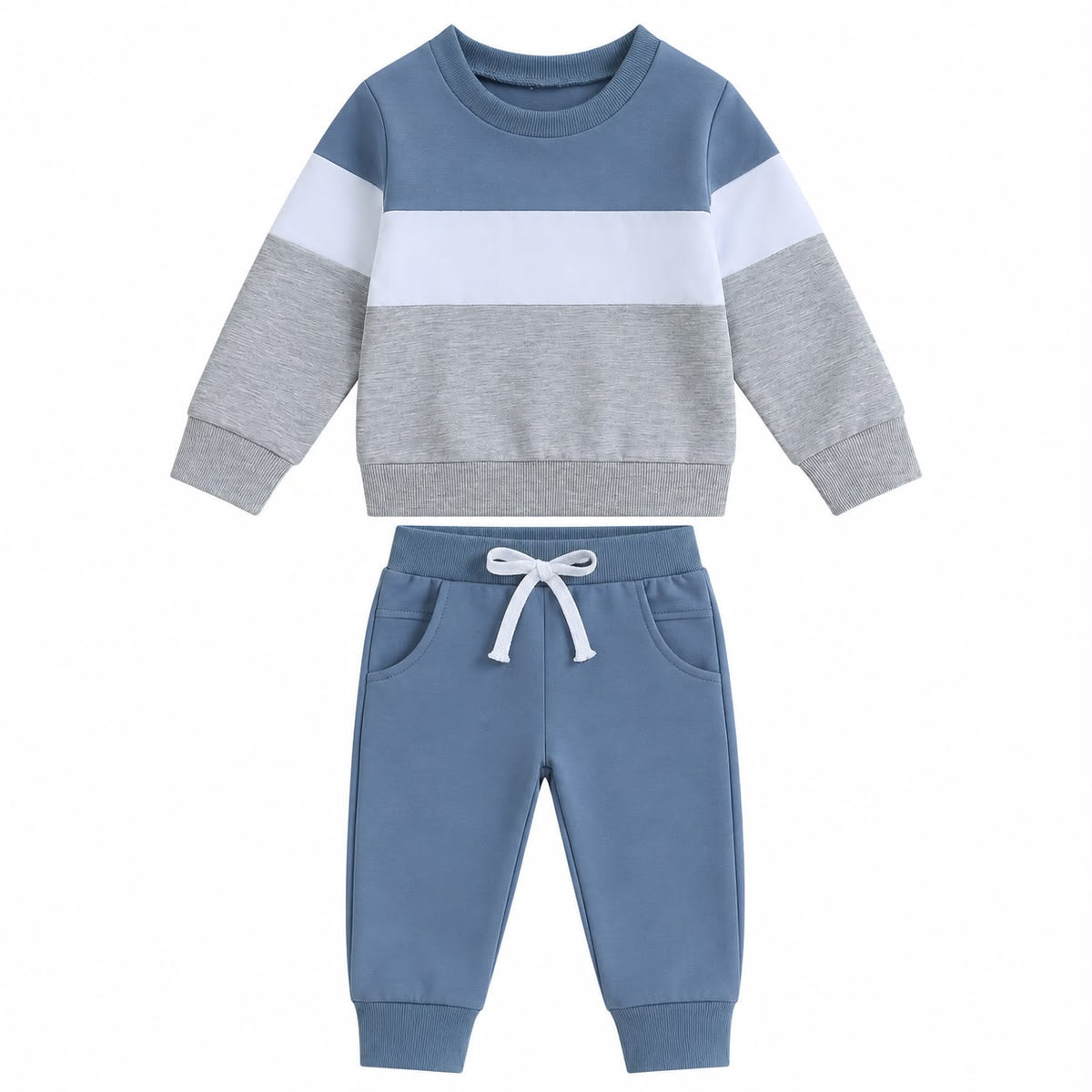 Colorblock Sweatshirt and Joggers Set