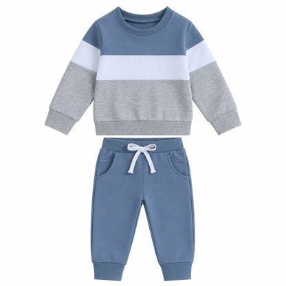 Colorblock Sweatshirt and Joggers Set