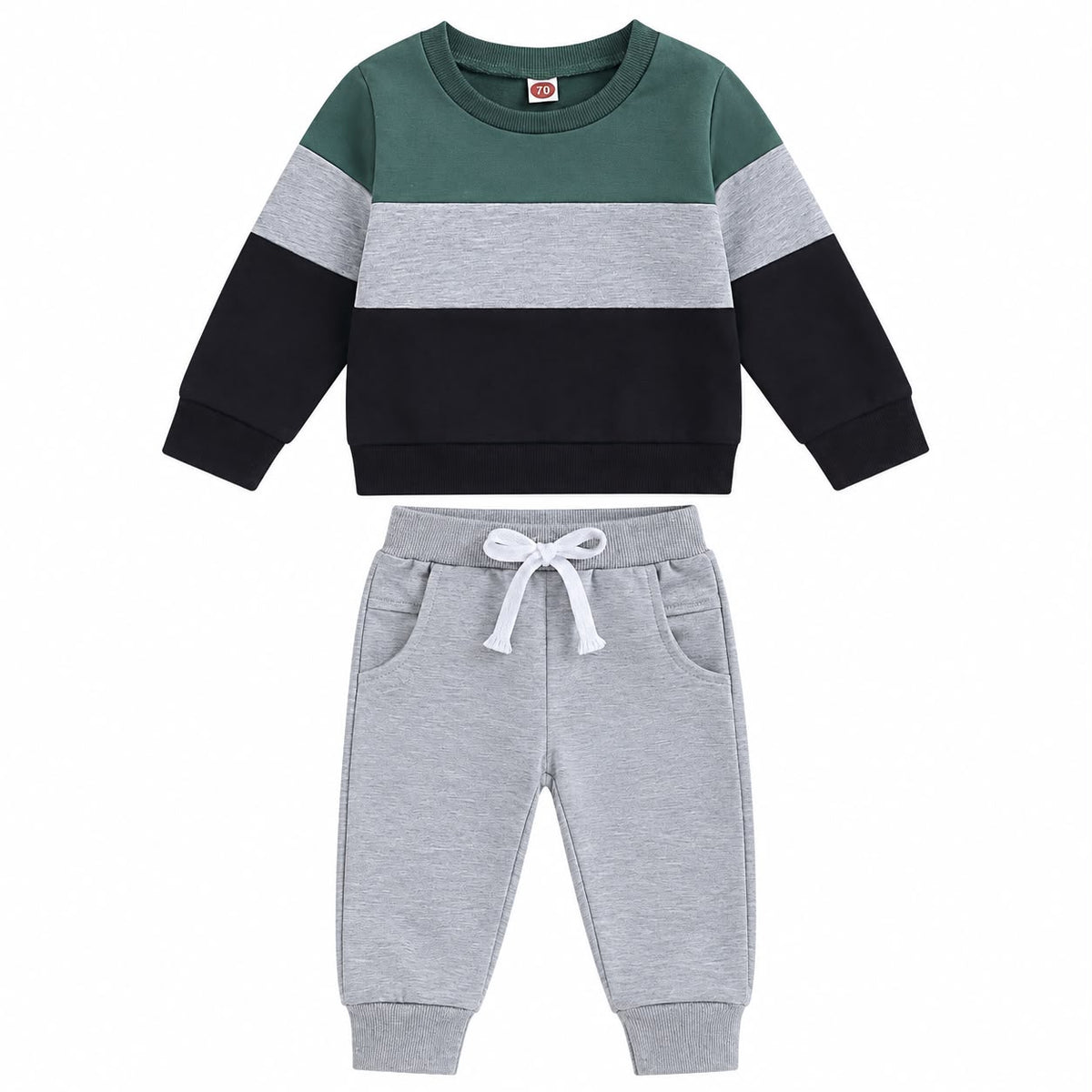 Colorblock Sweatshirt and Joggers Set