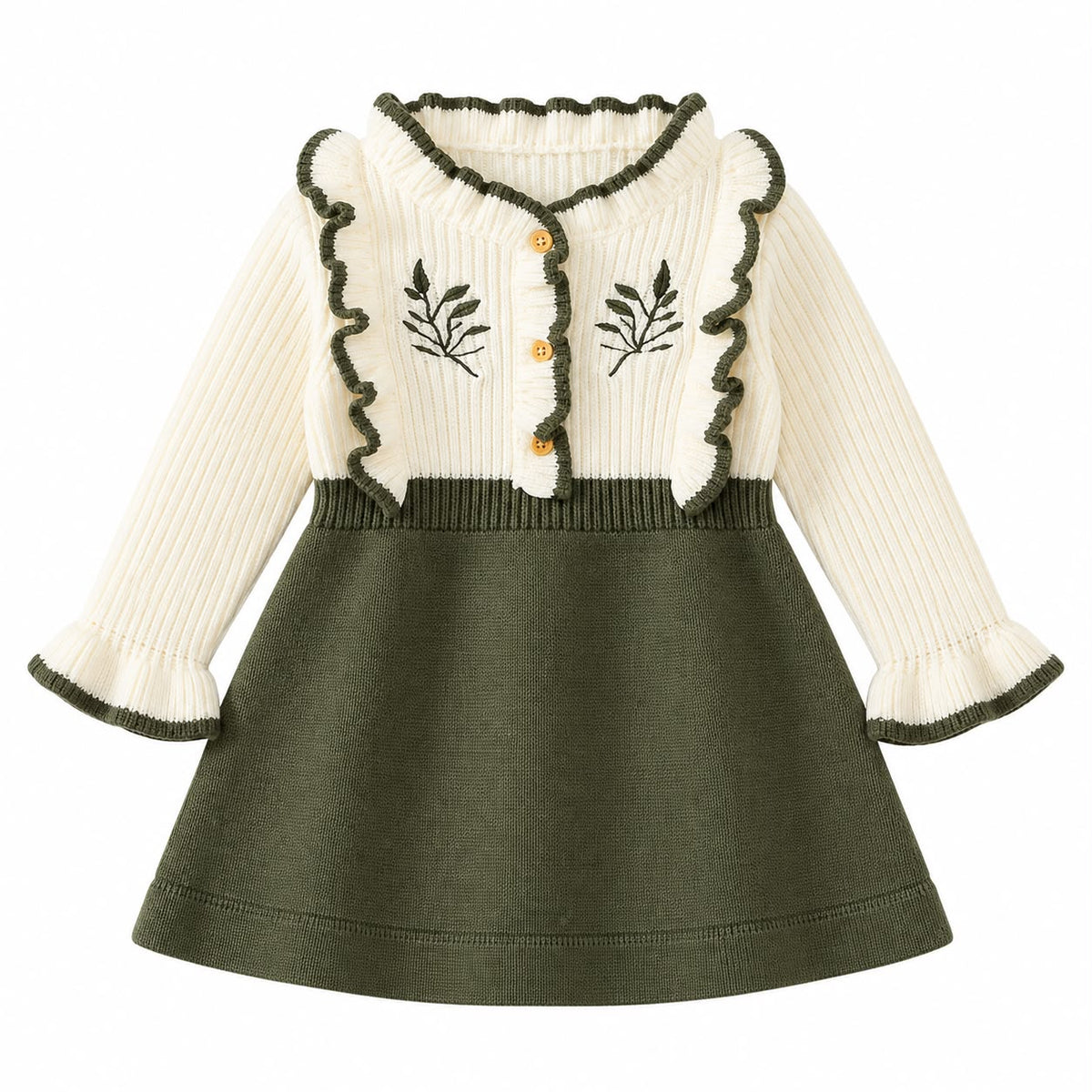Ruffle Detail Sweater Dress